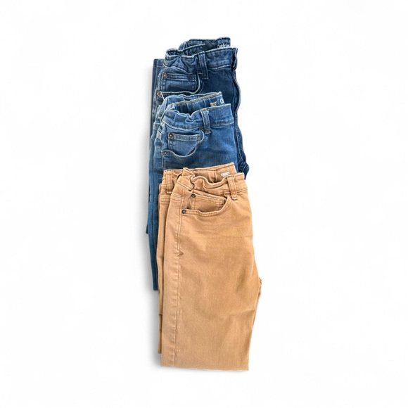 Cat & Jack Other - Bundle of Cat & Jack Kids Jeans Boys Size 12 Dark Blue, Medium Blue, and Tan